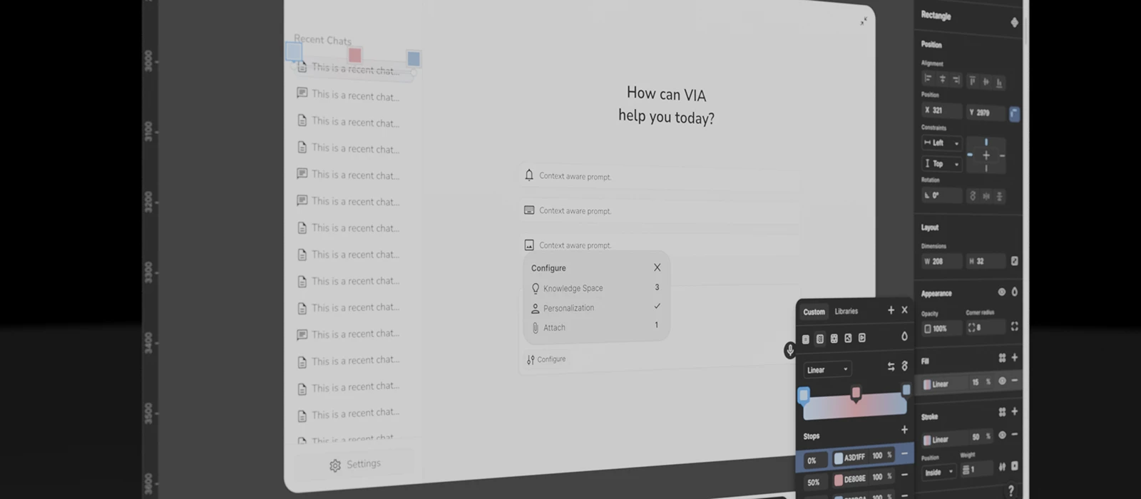 Veoci AI Chatbot interface